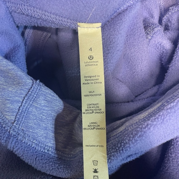 Women’s Size 4 Lululemon Apres Run Pullover Fleece Hoodie - Picture 6 of 6